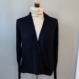 Zara Classic Black Women's Faux Wrap Sweater